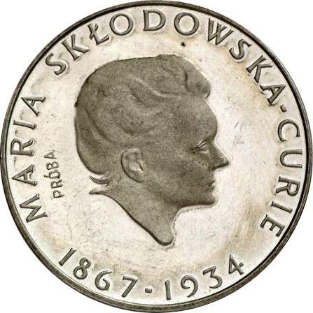 Реверс монеты - Пробные 100 злотых 1974 года MW "Мария Склодовская-Кюри" Серебро - цена серебряной монеты - Польша, Народная Республика
