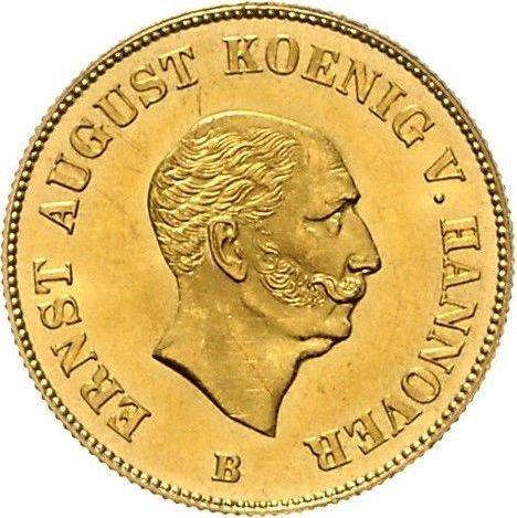 Anverso 5 táleros 1845 B - valor de la moneda de oro - Hannover, Ernesto Augusto 
