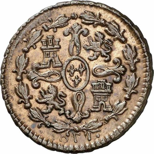 Rewers monety - 2 maravedis 1788 - cena  monety - Hiszpania, Karol III
