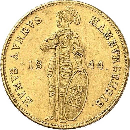 Аверс монеты - Дукат 1844 года - цена  монеты - Гамбург, Вольный город