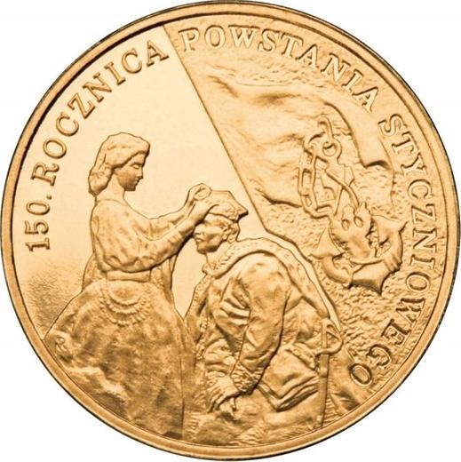 Reverso 2 eslotis 2013 MW "150 aniversario del Levantamiento de Enero" - valor de la moneda  - Polonia, República moderna