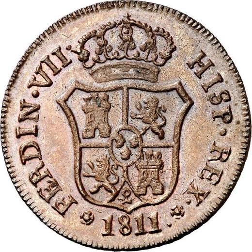 Аверс монеты - 6 куарто 1811 года "Каталония" - цена  монеты - Испания, Фердинанд VII
