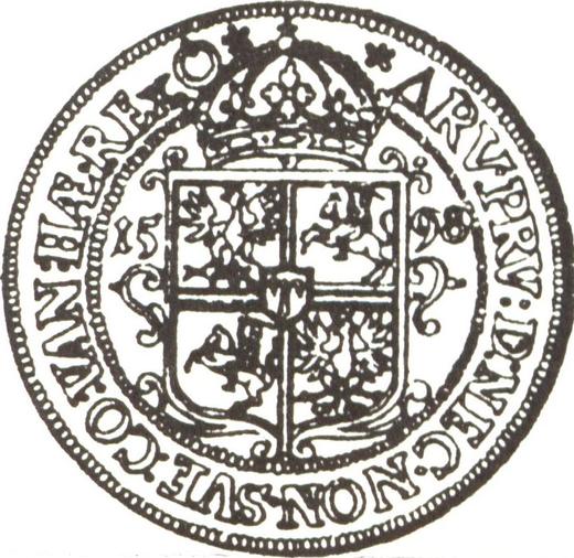 Реверс монеты - 5 дукатов 1598 года - цена золотой монеты - Польша, Сигизмунд III Ваза