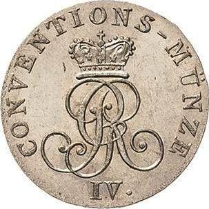 Obverse 1/24 Thaler 1826 B - Silver Coin Value - Hanover, George IV