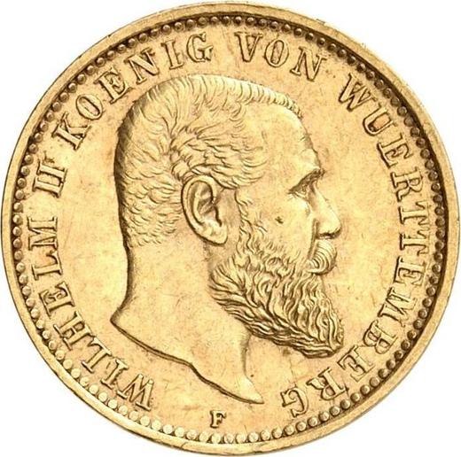 Anverso 10 marcos 1912 F "Würtenberg" - valor de la moneda de oro - Alemania, Imperio alemán