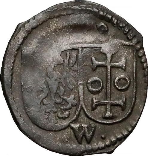 Аверс монеты - Денарий 1608 года W "Тип 1587-1609" - цена серебряной монеты - Польша, Сигизмунд III Ваза
