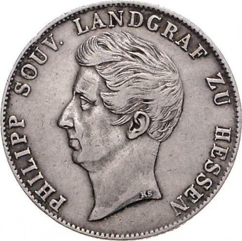 Awers monety - 1 gulden 1844 - cena srebrnej monety - Hesja-Homburg, Filip
