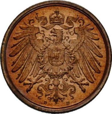 Reverse 2 Pfennig 1910 D "Type 1904-1916" -  Coin Value - Germany, German Empire