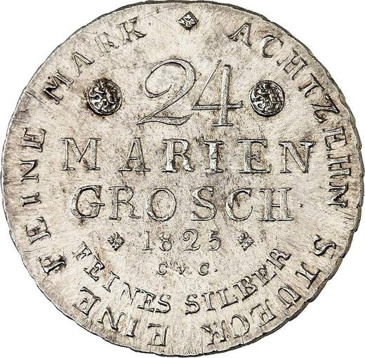 Reverso 24 mariengroschen 1825 CvC BRAUNSCHW - valor de la moneda de plata - Brunswick-Wolfenbüttel, Carlos II