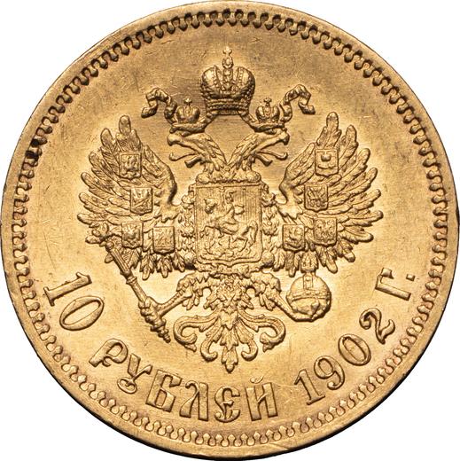Reverso 10 rublos 1902 (АР) - valor de la moneda de oro - Rusia, Nicolás II