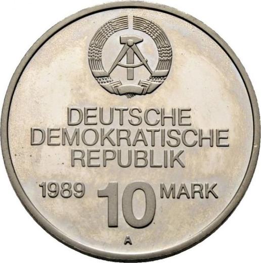 Rewers monety - 10 marek 1989 A "RWPG" - cena  monety - Niemcy, NRD