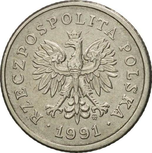 Obverse 20 Groszy 1991 MW -  Coin Value - Poland, III Republic after denomination