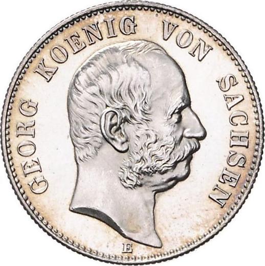 Аверс монеты - 2 марки 1903 года E "Саксония" - цена серебряной монеты - Германия, Германская Империя
