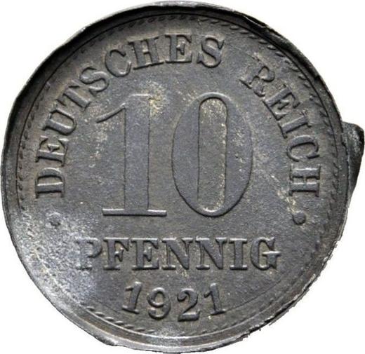 Obverse 10 Pfennig 1917-1922 "Type 1917-1922" Incuse Error -  Coin Value - Germany, German Empire