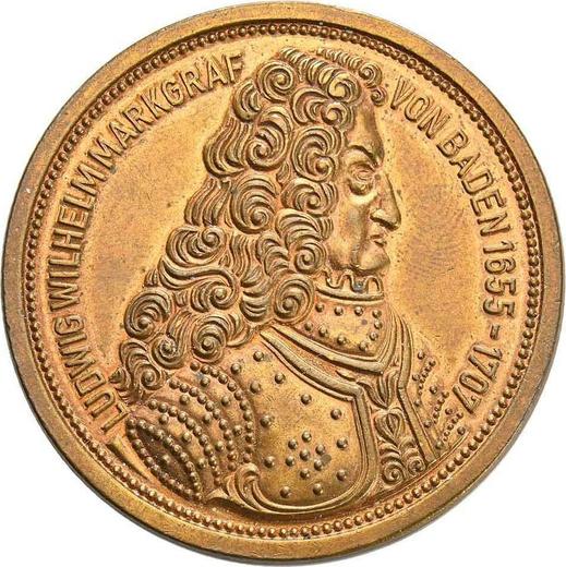 Аверс монеты - 5 марок 1955 года G "Маркграф Баденский" Латунь Покрыта бронзой - цена  монеты - Германия, ФРГ
