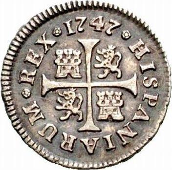 Revers 1/2 Real (Medio Real) 1747 M JB - Silbermünze Wert - Spanien, Ferdinand VI