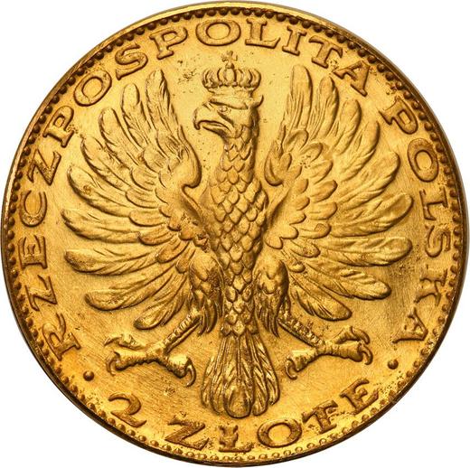 Аверс монеты - Пробные 2 злотых 1928 года "Ченстоховская икона Божией Матери" Золото - цена золотой монеты - Польша, II Республика