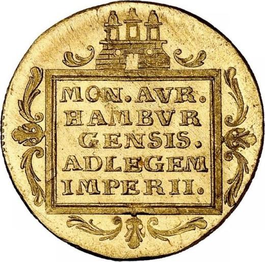 Реверс монеты - Дукат 1800 года - цена  монеты - Гамбург, Вольный город