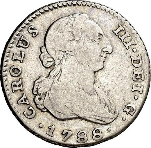 Аверс монеты - 1 реал 1788 года M DV - цена серебряной монеты - Испания, Карл III