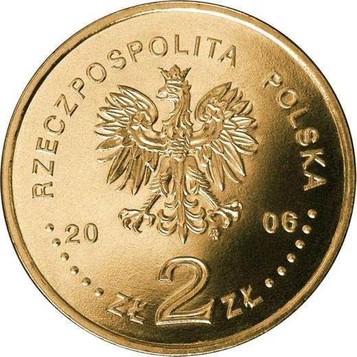 Аверс монеты - 2 злотых 2006 года MW RK "XX зимние Олимпийские игры - Турин 2006" - цена  монеты - Польша, III Республика после деноминации