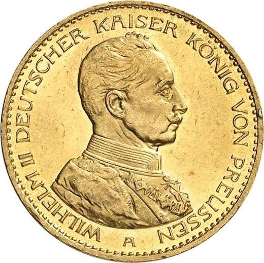 Аверс монеты - 20 марок 1914 года A "Пруссия" - цена золотой монеты - Германия, Германская Империя