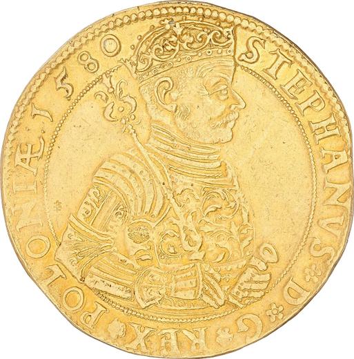 Awers monety - 10 Dukatów (Portugał) 1580 "Litwa" - cena złotej monety - Polska, Stefan Batory