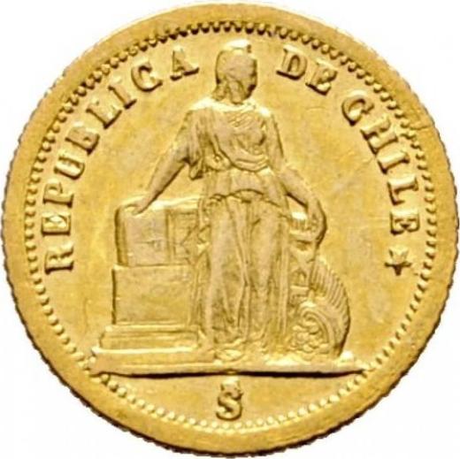 Awers monety - 1 peso 1860 So - cena złotej monety - Chile, Republika (Po denominacji)