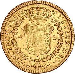Rewers monety - 4 escudo 1816 JP - cena złotej monety - Peru, Ferdynand VII