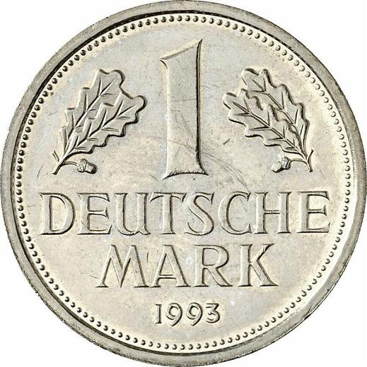 Anverso 1 marco 1993 G - valor de la moneda  - Alemania, RFA