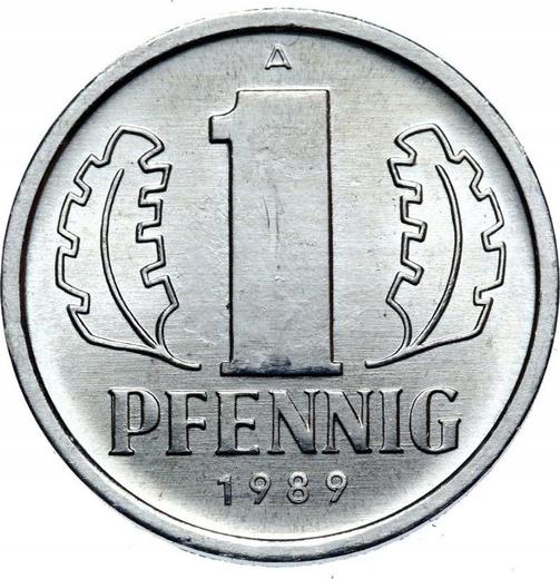 Аверс монеты - 1 пфенниг 1989 года A - цена  монеты - Германия, ГДР