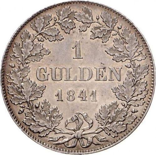 Rewers monety - 1 gulden 1841 - cena srebrnej monety - Hesja-Darmstadt, Ludwik II