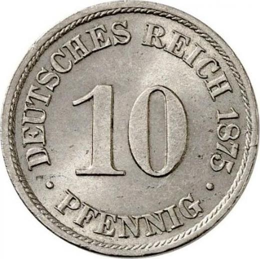 Аверс монеты - 10 пфеннигов 1875 года B "Тип 1873-1889" - цена  монеты - Германия, Германская Империя