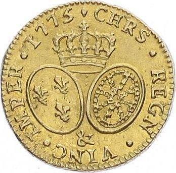 Реверс монеты - Луидор 1775 года & Экс-ан-Прованс - цена золотой монеты - Франция, Людовик XVI