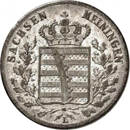 Awers monety - 6 krajcarów 1833 L - cena srebrnej monety - Saksonia-Meiningen, Bernard II