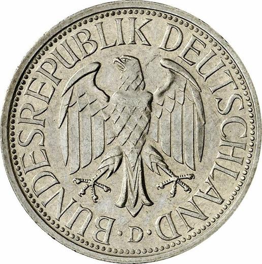 Rewers monety - 1 marka 1975 D - cena  monety - Niemcy, RFN