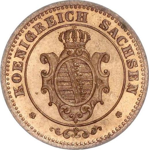 Avers 2 Pfennig 1862 B - Münze Wert - Sachsen-Albertinische, Johann
