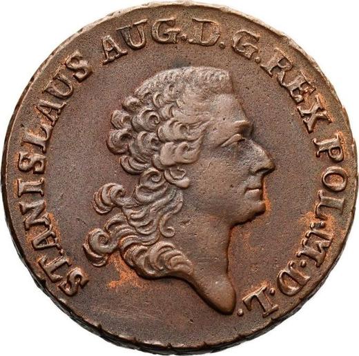 Anverso Trojak (3 groszy) 1786 EB - valor de la moneda  - Polonia, Estanislao II Poniatowski