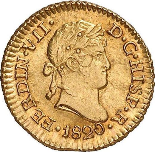 Аверс монеты - 1/2 эскудо 1820 года L JP - цена золотой монеты - Перу, Фердинанд VII