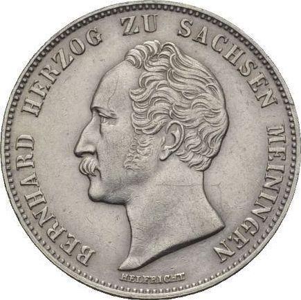Awers monety - 1/2 guldena 1846 - cena srebrnej monety - Saksonia-Meiningen, Bernard II