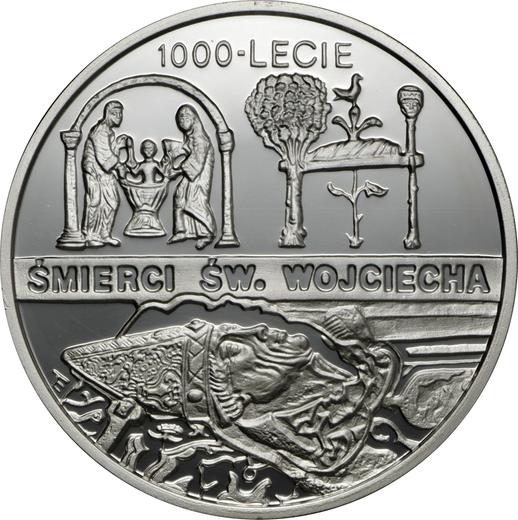 Реверс монеты - 10 злотых 1997 года MW ET "Тысячелетие со дня смерти Святого Войцеха" - цена серебряной монеты - Польша, III Республика после деноминации