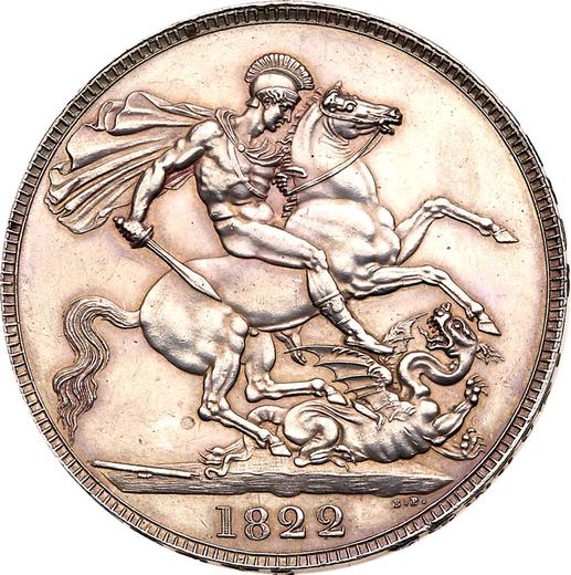 Реверс монеты - 1 крона 1822 года BP TERTIO - цена серебряной монеты - Великобритания, Георг IV