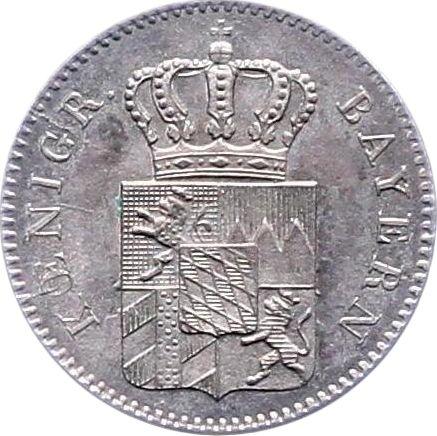 Awers monety - 3 krajcary 1846 - cena srebrnej monety - Bawaria, Ludwik I