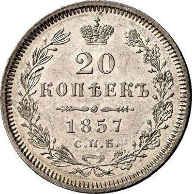 Reverse 20 Kopeks 1857 СПБ ФБ - Silver Coin Value - Russia, Alexander II