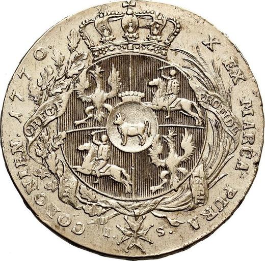 Реверс монеты - Талер 1770 года IS - цена серебряной монеты - Польша, Станислав II Август