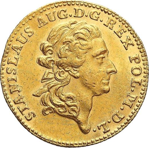 Аверс монеты - Дукат 1775 года EB - цена золотой монеты - Польша, Станислав II Август