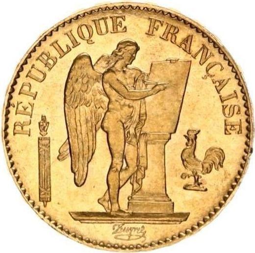 Аверс монеты - 20 франков 1887 года A "Тип 1871-1898" Париж - цена золотой монеты - Франция, Третья республика