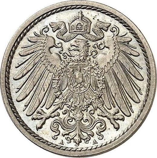 Reverso 5 Pfennige 1902 A "Tipo 1890-1915" - valor de la moneda  - Alemania, Imperio alemán