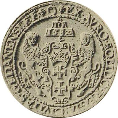 Reverso Donación 10 ducados 1582 "Gdańsk" - valor de la moneda de oro - Polonia, Esteban I Báthory