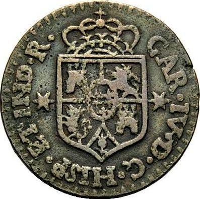Аверс монеты - 1 куарто 1806 года M - цена  монеты - Филиппины, Карл IV