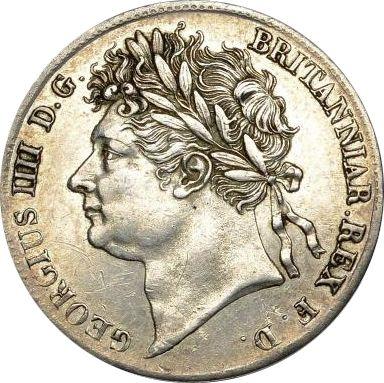 Anverso 4 peniques (Groat) 1827 "Maundy" - valor de la moneda de plata - Gran Bretaña, Jorge IV